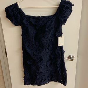 Navy floral dress